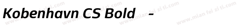 Kobenhavn CS Bold字体下载字体转换